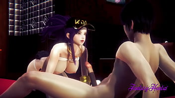 KDA Lol Hentai 3D - Akali Having sex and enjoying